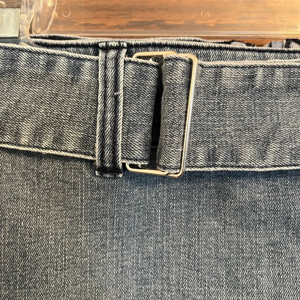 NWT Juicy Couture Belted Denim Front Slit Cargo Midi Skirt, 10/30